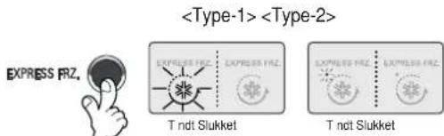 EXPRESS FRZ. T ndt Slukket EXPRESS FRZ. T ndt Slukket