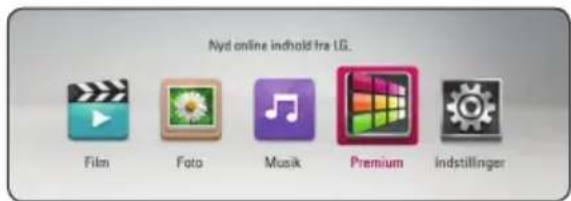 Nyld online indhold tra LG. Film Foto Musik Premium indstillinger
