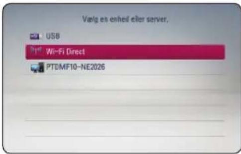 Vælg en enhed eller server. USB Wi-Fi Direct PTDMF10-NE2026