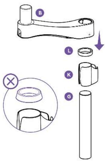 Technical diagram showing mechanical components with labeled parts and a cross symbol indicating failure or inspection.