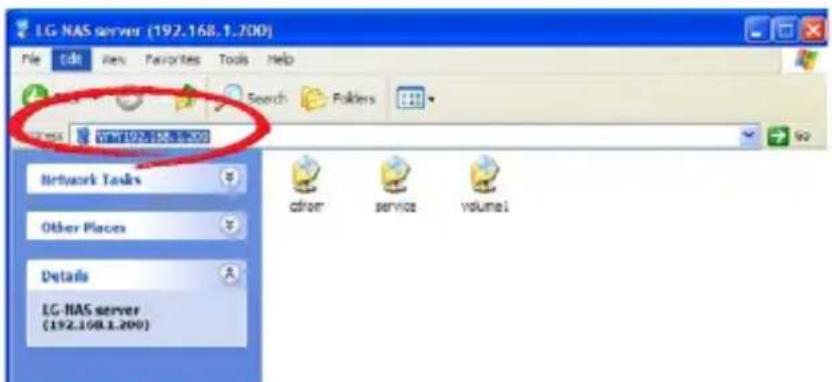 LG N2R1DD2 - Anvendelse af Windows fildeling - 1