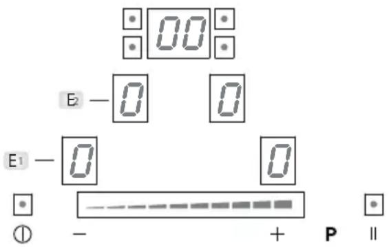 00 E2 - 0 0 E1 - 0 0 ① - + P II