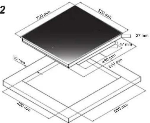 2 700 mm 520 mm 27 mm 47 mm 480 mm 650 mm 50 mm 480 mm 660 mm