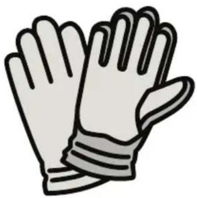 Illustration of two gloves with textured soles (no text or symbols)