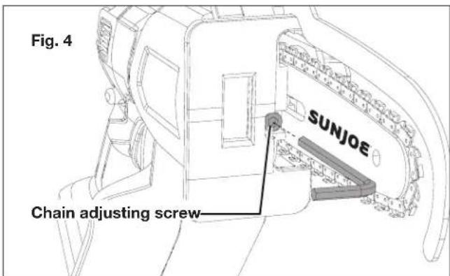 Fig. 4 SUNJOE Chain adjusting screw