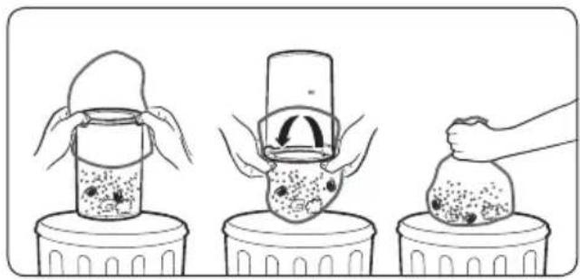 Three-step illustration showing a person pressing down on a jar, another with a lid, and a third holding a container (no text or symbols)