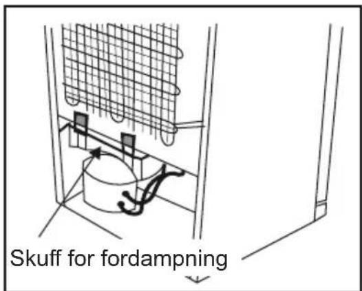 Skuff for fordampning