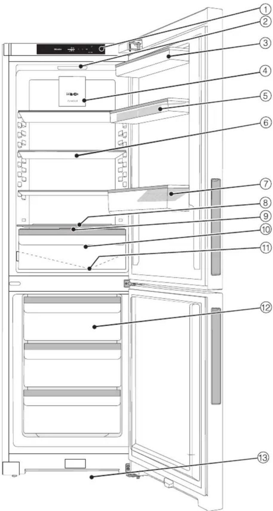 MIELE KFN 4393 FD - Temperatur-indstilling - 1