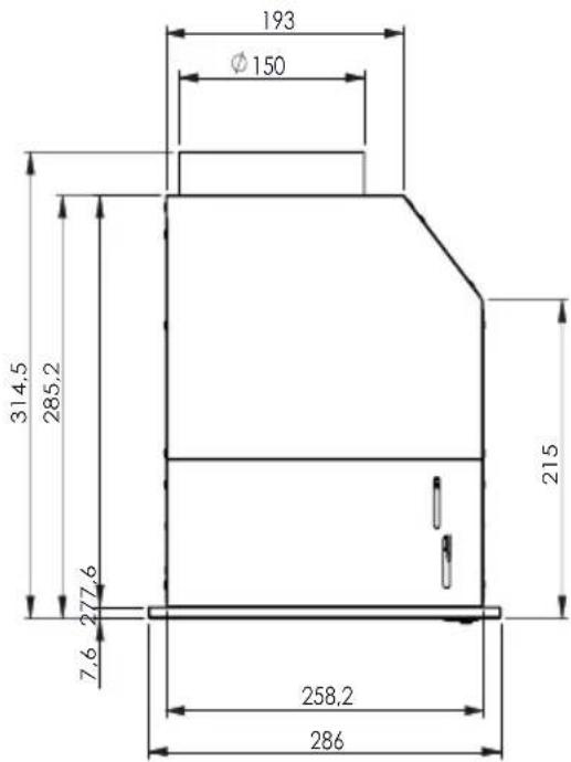 193 Ø150 314.5 285.2 276 7.6 215 258.2 286