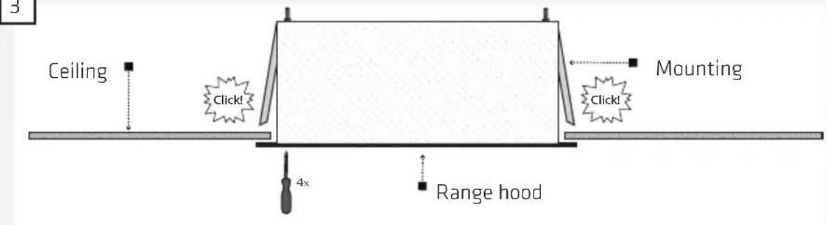 Ceiling Click! 4x Range hood Click! Mounting