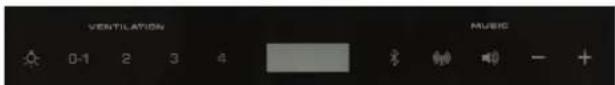 VENTILATION MUSIC 0-1 2 3 4 5 6 7 - +