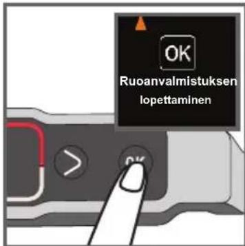 OK Ruoanvalmistuksen lopettaminen > OK