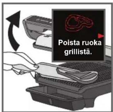 Poista ruoka grillistä.