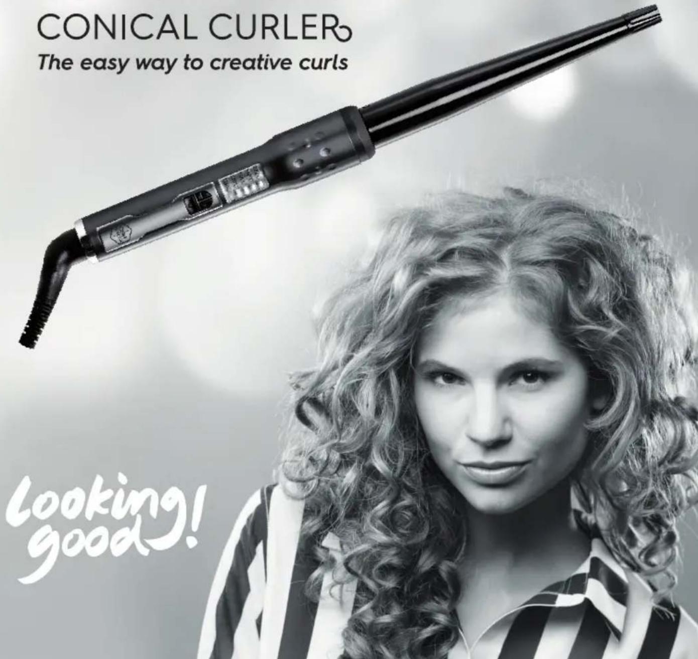 CONICAL CURLER The easy way to creative curls looking! good!