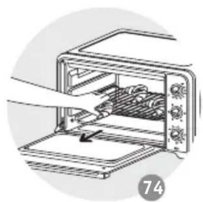 Illustration of a microwave oven with a hand inserting food into the tray (no text or symbols)