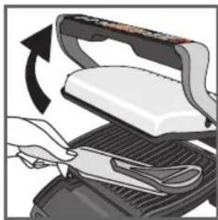 Illustration of a hand using scissors to cut a flat surface with a curved arrow indicating rotation (no text or symbols)