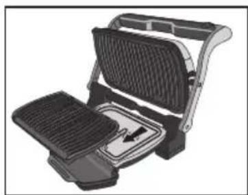 Illustration of a grating machine with a side panel and handle (no text or symbols)