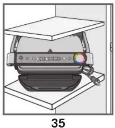 Illustration of a portable TV or gaming device with a flat roof and control panel, labeled '35' (no text or symbols on the device itself)