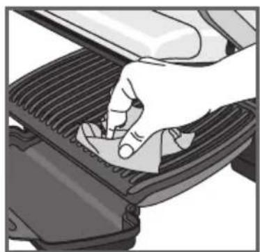 Hand pressing down on a mechanical component with a slide (no visible text or symbols)