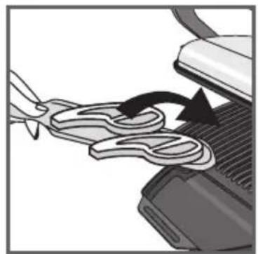 Close-up of a mechanical component with a curved arrow indicating motion or force (no text or symbols visible)