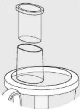 Line drawing of a cylindrical container with a flanged base and a circular top, no text or symbols present