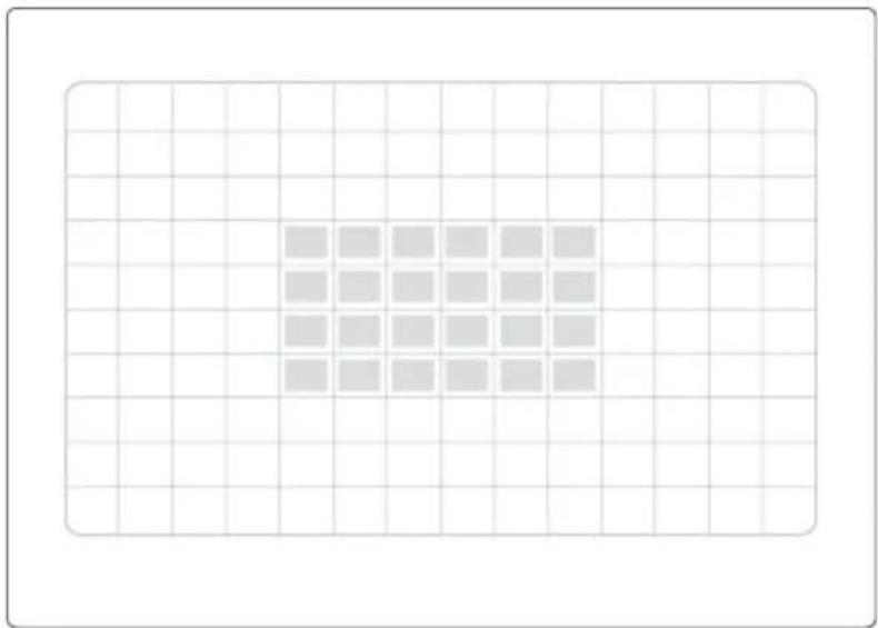 Grid pattern with a central gray square grid (no text or symbols)