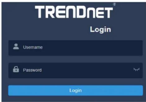 TRENDNET® Login Username Password Login