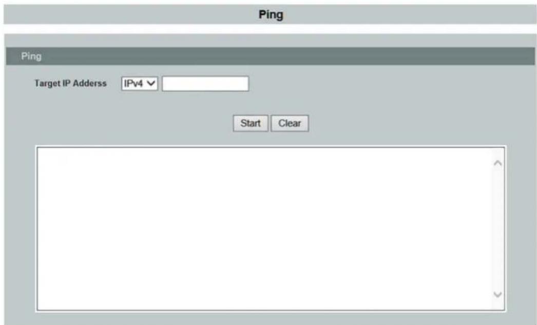 Ping Ping Target IP Adders: IPv4 Start Clear