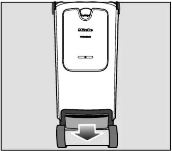 MIELE PIB 100 - Restvandsskuffen tømmes - 1