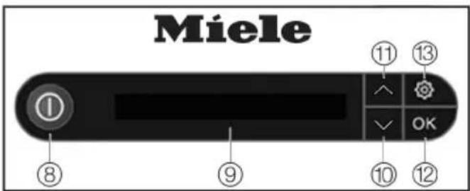 Miele ① ⑧ ⑨ ⑩ ⑪ ⑬ OK ⑬