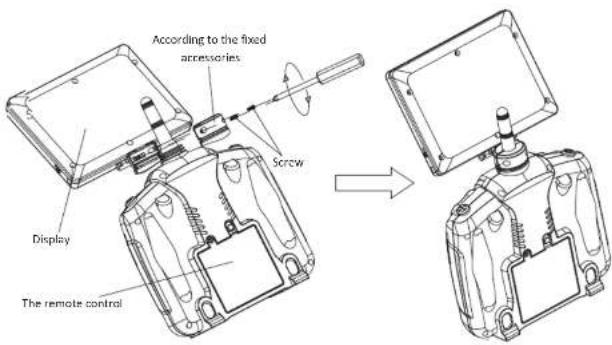 According to the fixed accessories Screw Display The remote control
