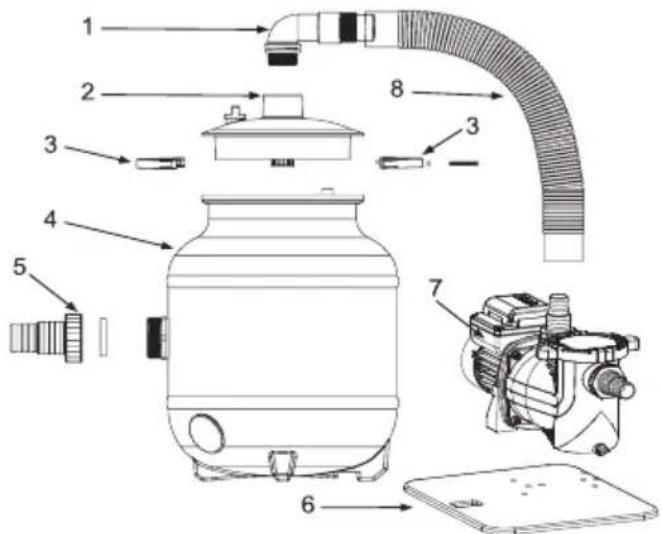 Swim & Fun Filterballs System 400W - Montage des Filtersystems - 1