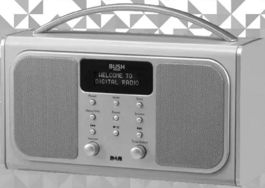 BUSH WELCOME TO DIGITAL RADIO Power Water Sens Audio Units Power Audio 144 11 101 Welcome Sound Select