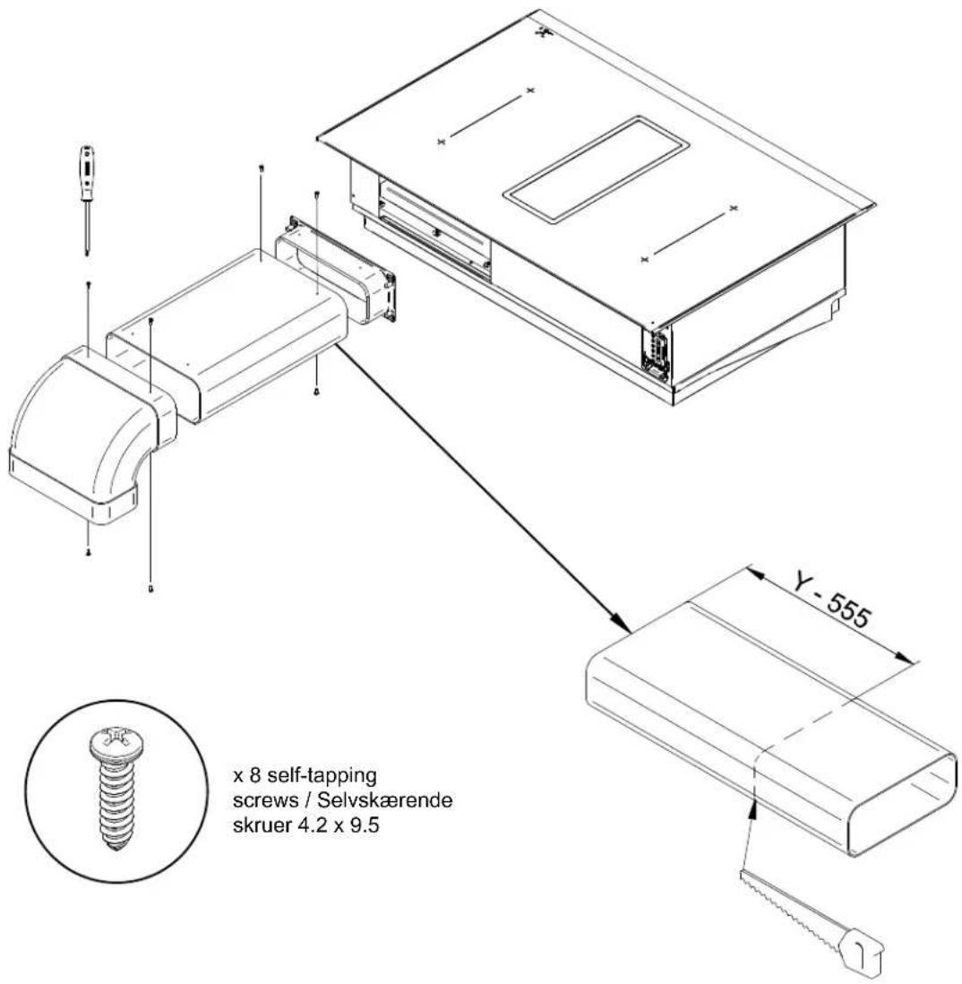 x 8 self-tapping screws / Selvskærende skruer 4.2 x 9.5 Y - 555