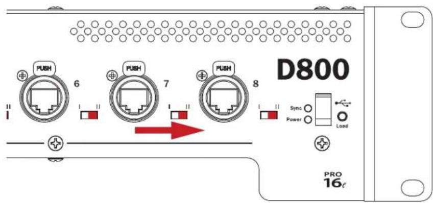 D800 PUSH 6 PUSH 7 PUSH 8 Sync Power Load PRO 16¢
