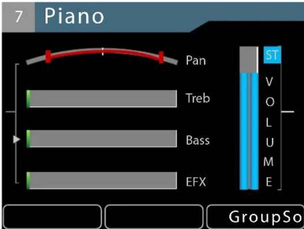 7 Piano Pan Treb Bass EFX ST V O L U M E GroupSo
