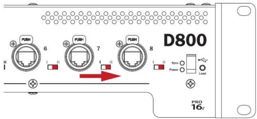 D800 PUSH 6 PUSH 7 PUSH 8 Sync Power Load PRO 16c
