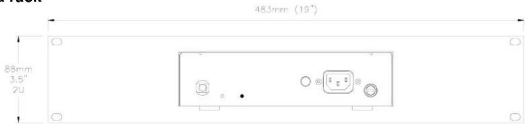 483mm (19") 88mm 3.5" 2U