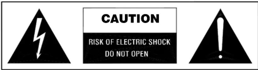 CAUTION RISK OF ELECTRIC SHOCK DO NOT OPEN