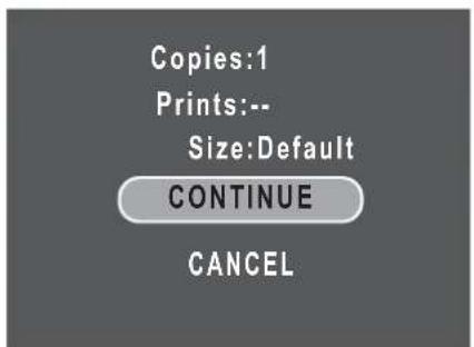 Copies:1 Prints:-- Size:Default CONTINUE CANCEL