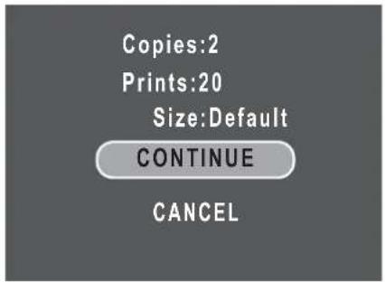 Copies:2 Prints:20 Size:Default CONTINUE CANCEL