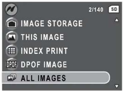 2/140 SD IMAGE STORAGE THIS IMAGE INDEX PRINT DPOF IMAGE ALL IMAGES