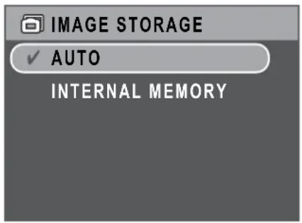 IMAGE STORAGE ✓ AUTO INTERNAL MEMORY