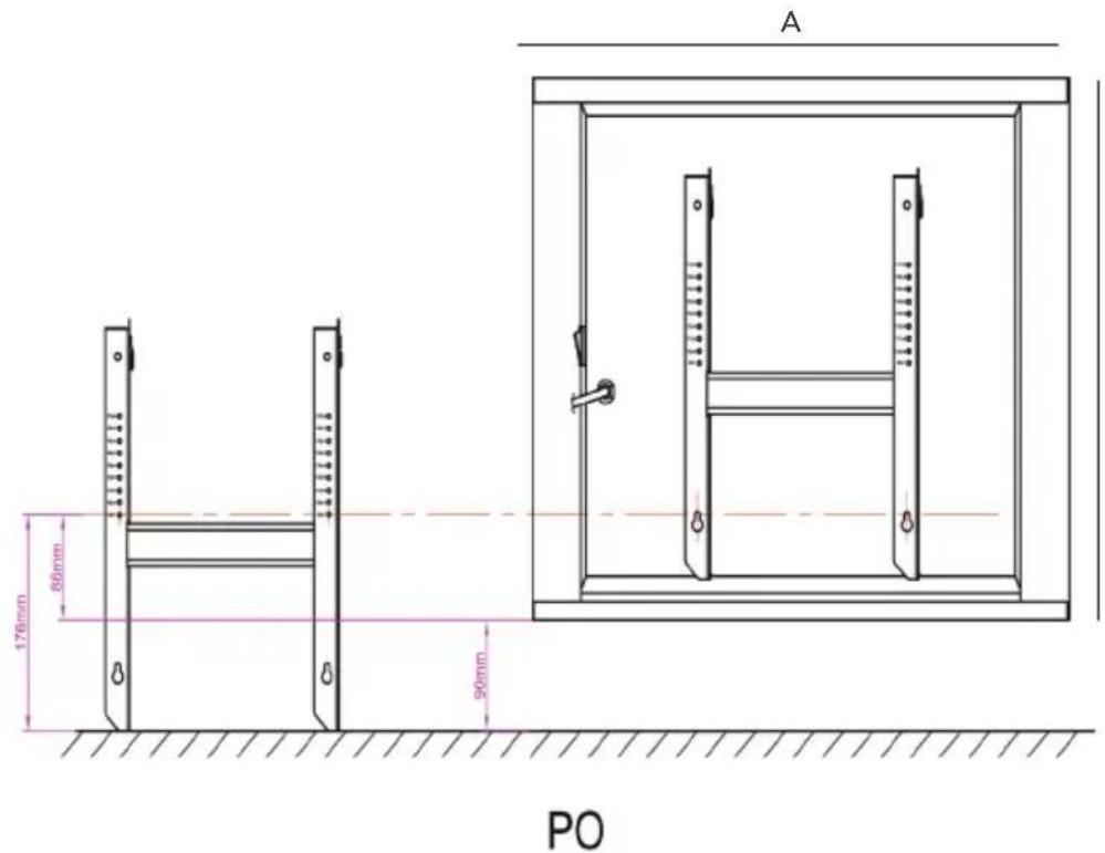 WILFA Lun Miljø POE-1500 - Måttdiagram - 2