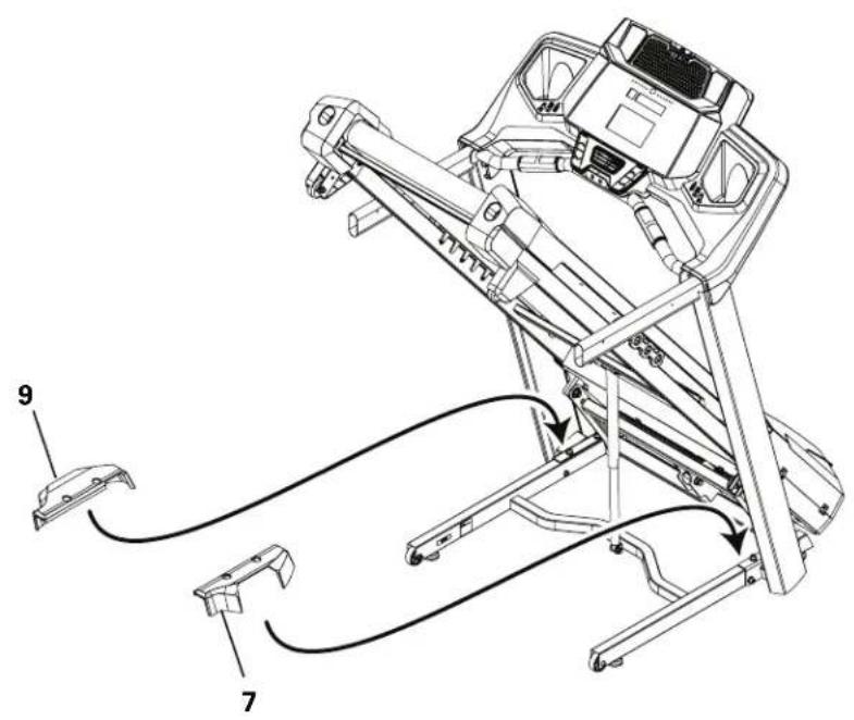 Nautilus T684 - 将底座护盖置于主车架上,然后放下跑板 - 1