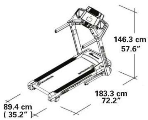 89.4 cm (35.2") 146.3 cm 57.6" 183.3 cm 72.2"