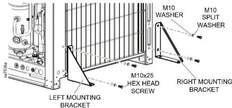 na7536a M10 WASHER M10 SPLIT WASHER M10x25 HEX HEAD SCREW RIGHT MOUNTING BRACKET LEFT MOUNTING BRACKET