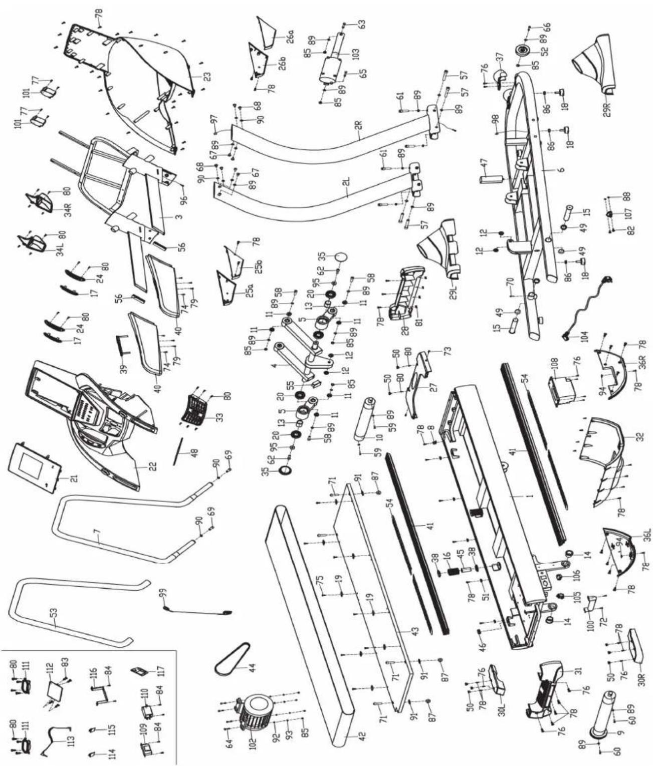 Technical schematic diagram of a vehicle's internal components with numbered parts and dimension annotations