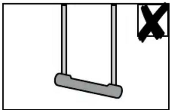 Simple diagram of a pendulum with a fulcrum and a cross symbol (no text or labels)