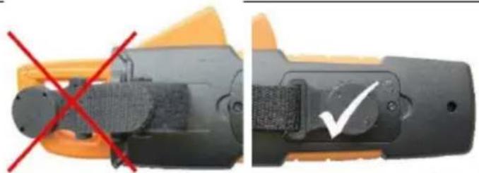 Two-panel image showing a mechanical device with a red X mark and a checkmark on its side (no text or symbols visible)